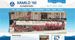 Desktop Screenshot of kamiloikielementary.org